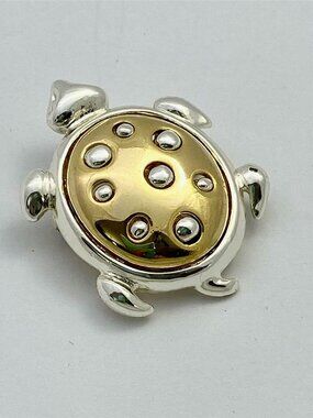 Danecraft Two-Tone Small Turtle Brooch